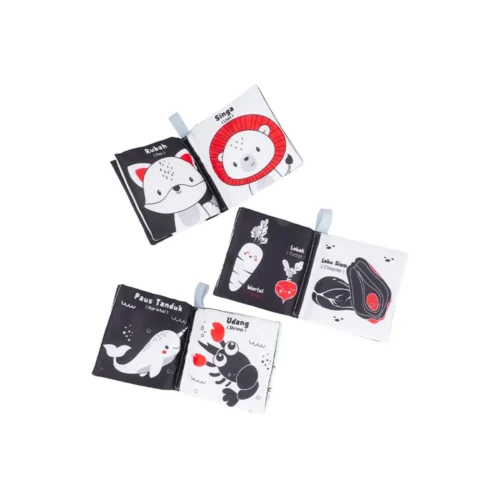 Little Friends Soft Book Monochrome/Mainan Edukasi Karakter