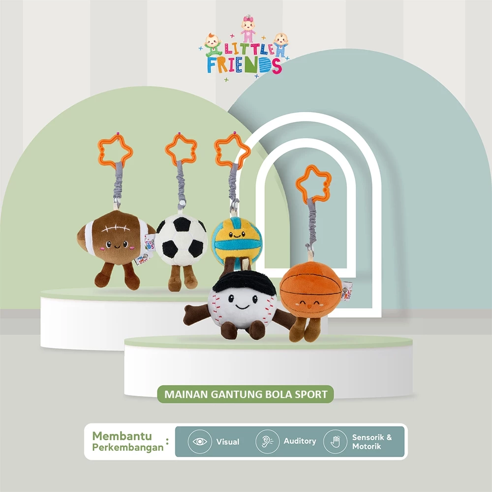 Little Friends Mainan Gantung Bola Sport - Image 2