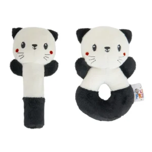 Little Friends Rattle Toys Set Monochrome Animal