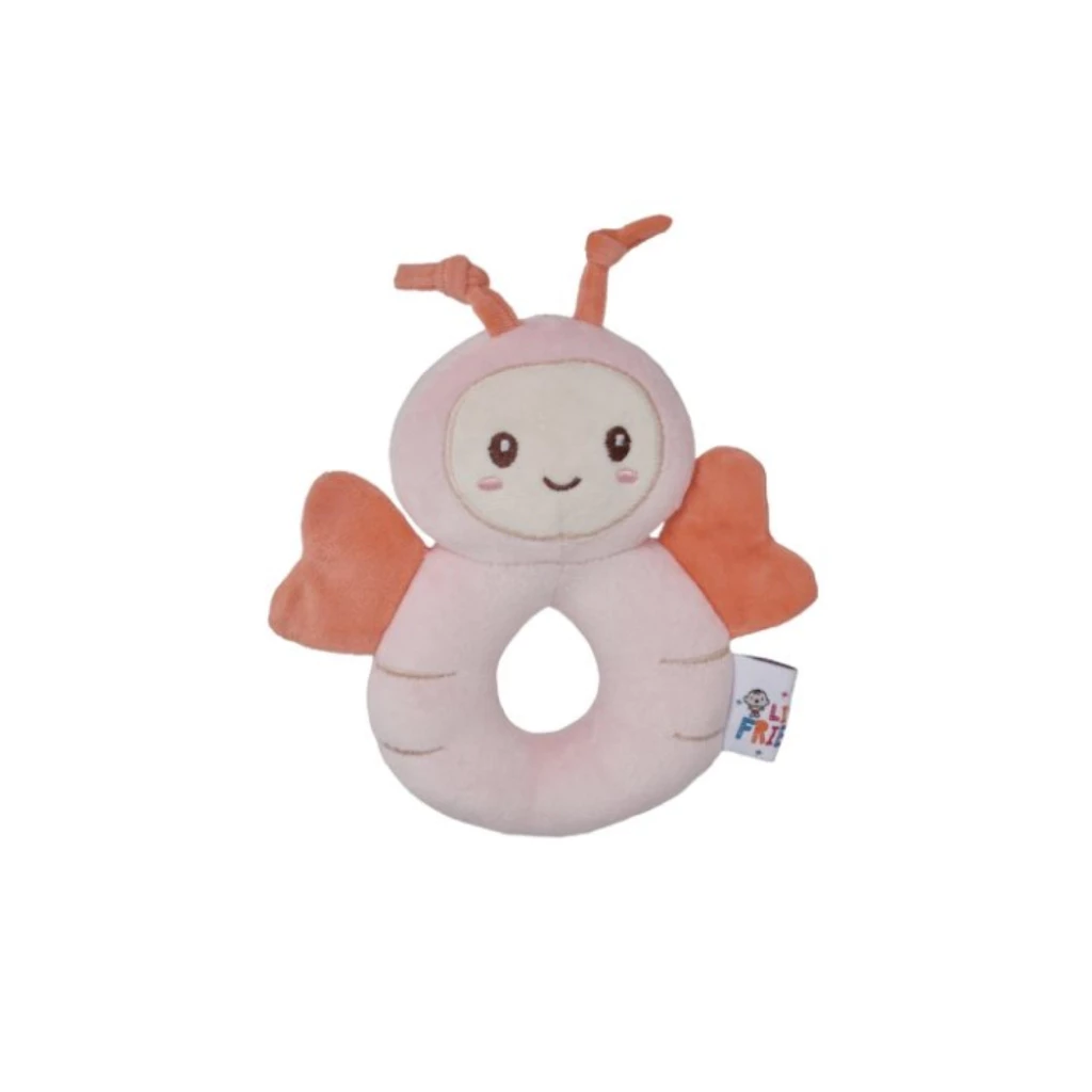 Little Friends Rattle Donut Butterfly Pink